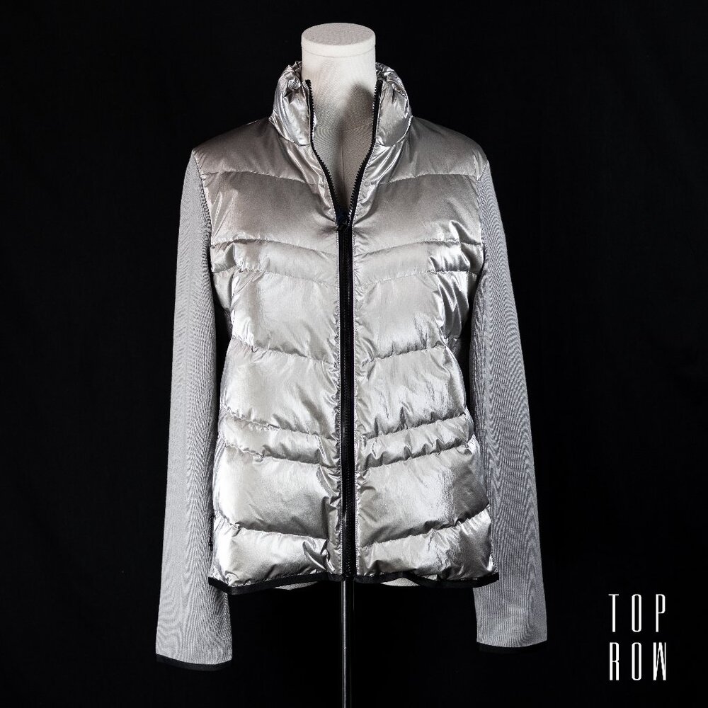MONCLER  Paneled wool-blend and quilted shell down jacket